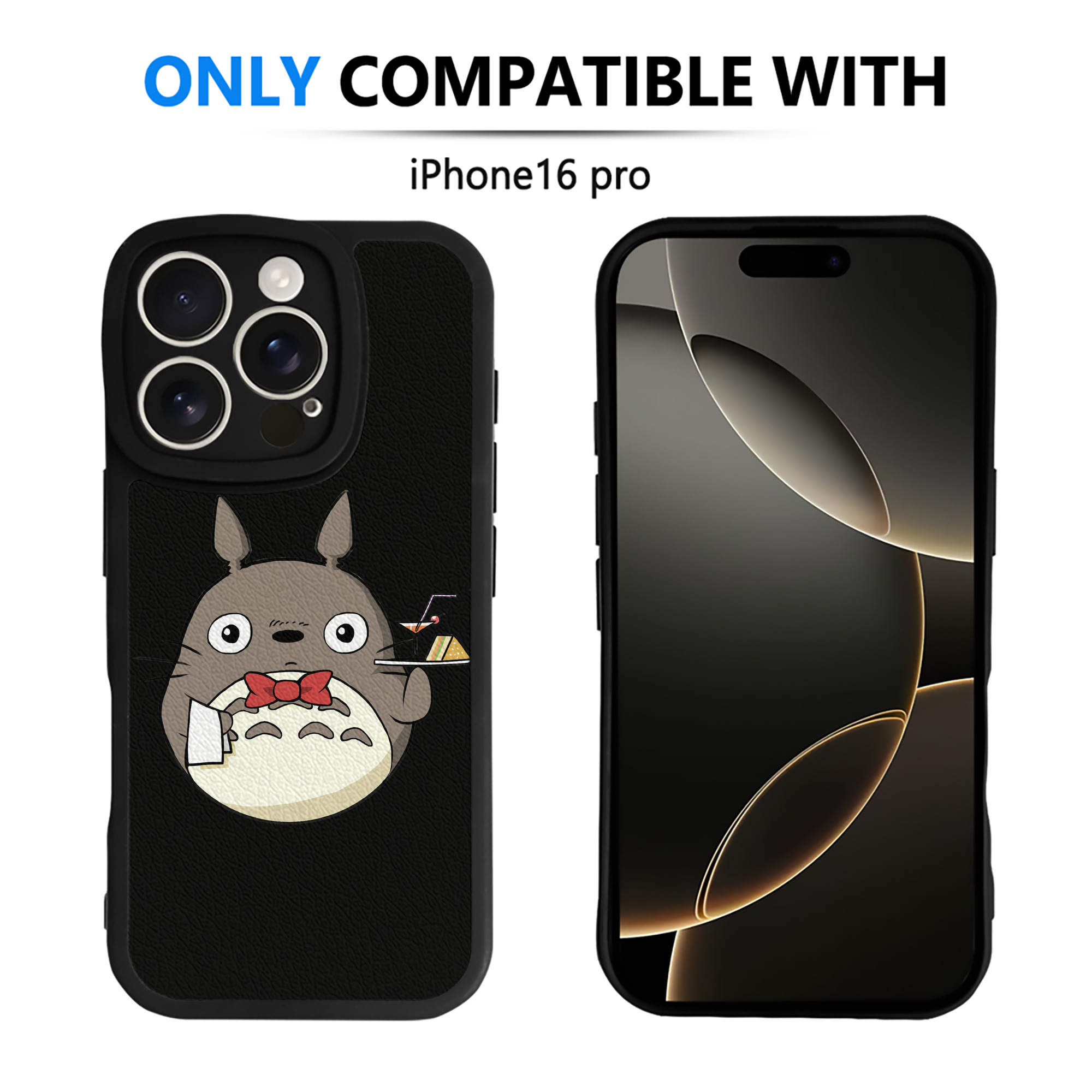 （画像用） となりのトトロ 草壁メイ 草壁サツキ My Neighbor Totoro Satsuki Kusakabe Mei Kusakabe 【iPhone 16シリーズ対応】シリコンスマホケース（レザー調） 材質：シリコン